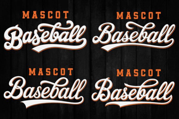Baseball Team Vintage Script SVG for Crafts and Graphics