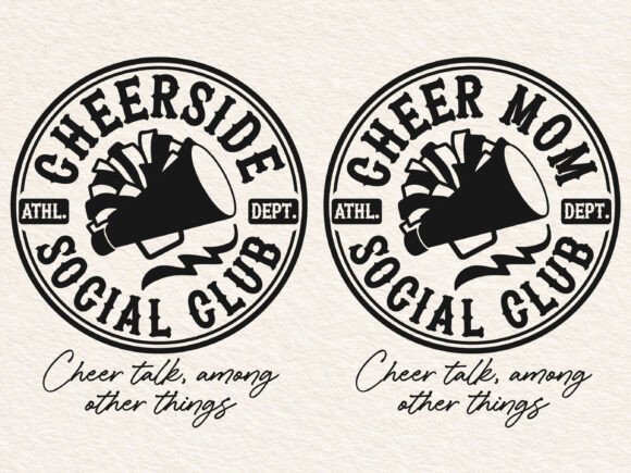 Cheer Mom and Cheerside Social Cheer SVG for Website and Editorial Design