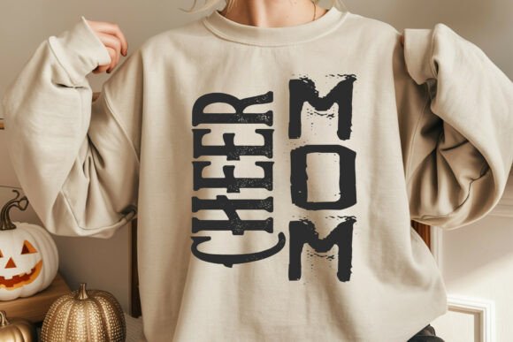 Cheer Mom Typography Design for Crafts and Graphics