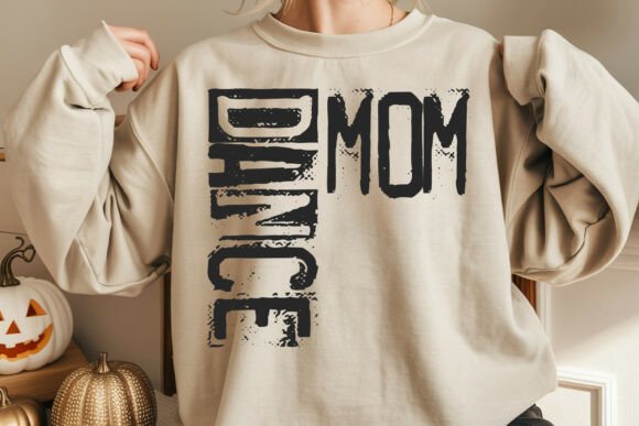 Dance Mom Typography Design: A Vibrant Graphic Asset for Crafts and Branding