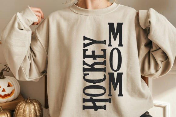 Hockey Mom Typography Design: A Graphics Asset for Crafts and Creative Branding