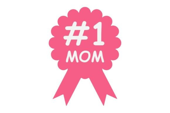Number One Mom Rosette: A Versatile Graphic for Crafts and Graphics