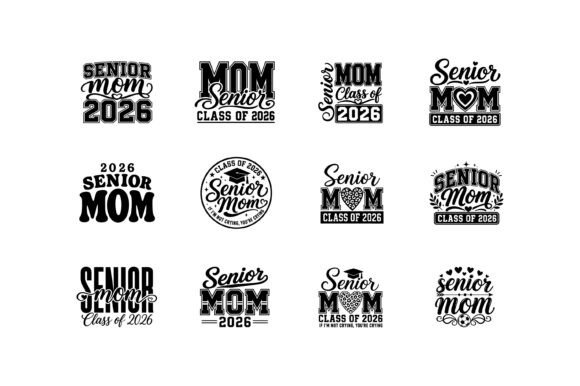 Senior Mom Class of 2026 SVG Bundle: A Crafty Graphic Asset for Heartfelt Designs