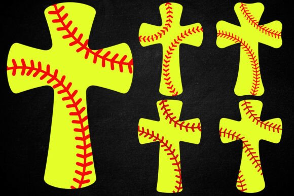 Softball Christian Cross SVG: A Unique Graphic Design Asset for Local Business Branding